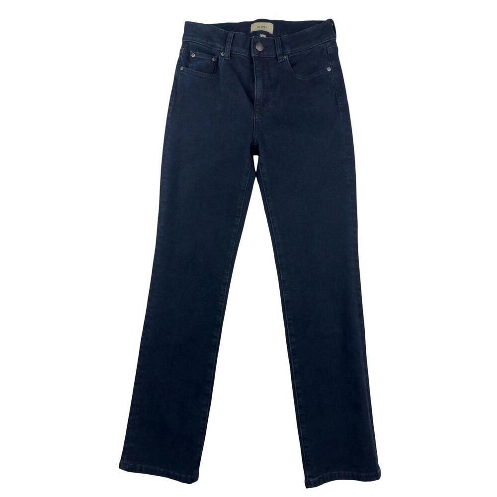 DL1961 Mara Straight Mid Rise Instasculpt Ankle Dark Blue Wash Size 26 W